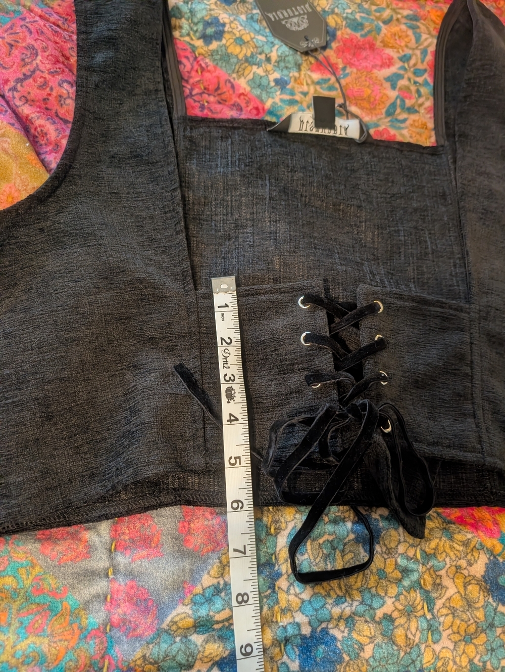 disturbia florence lace up harness corset top sz 14 - Picture 5 of 6